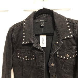 Black Studded Denim Jacket